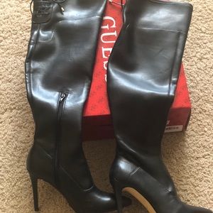 Guess Black Heeled Knee Lenght Boot